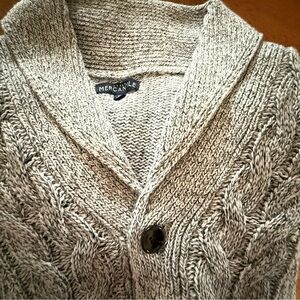 J Crew Gray Cable Knit Cardigan, Mens XL